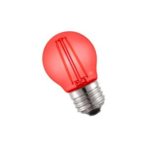 Lampara Led Gota Filamento 2w E27 G45 Interelec Roja