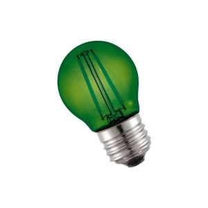 Lampara Led Gota Filamento 2w E27 G45 Interelec Verde