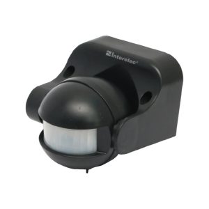 Sensor De Movimiento Interelec 180 Grados Ip44 Negro