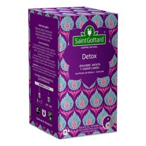 Detox Saint Gottard Saquitos Jengibre Menta Sabor Limón X20