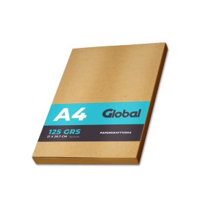 Papel Kraft A4 125grms Global 210 X 297 X 20 Hojas