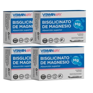 PROMO - BISGLICINATO DE MAGNESIO X 30 UNIDADES - PACK 4 CAJAS