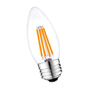 Lampara Vela Led Filamento 4w E27 Luz Calida Interelec 403131