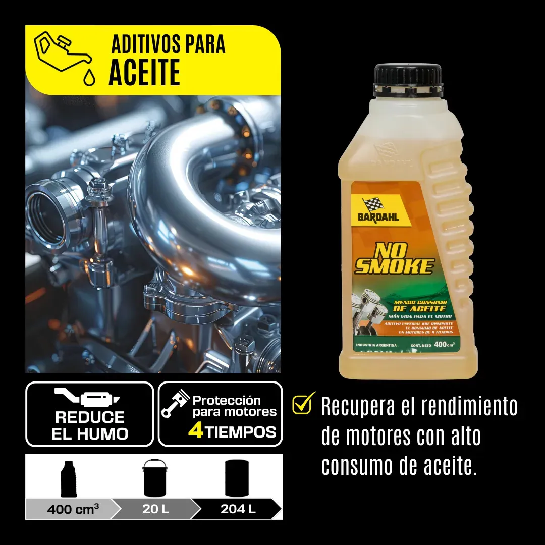 Aditivo Para Aceite No Smoke Anti Humo 400 Ml Bardahl - Imagen 4