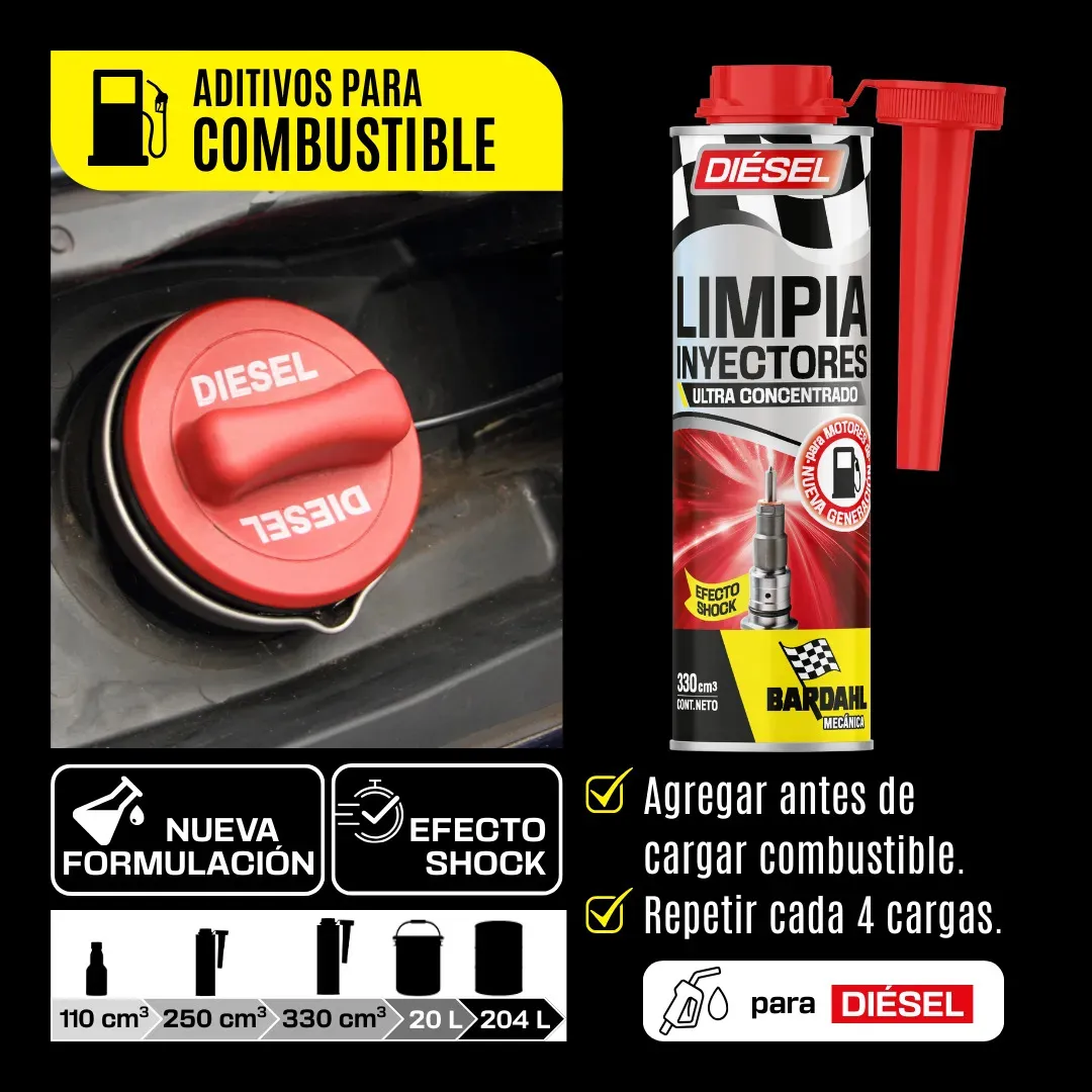 Limpia Inyectores Diesel Ultra Concentrado 330ml Bardahl - Imagen 2