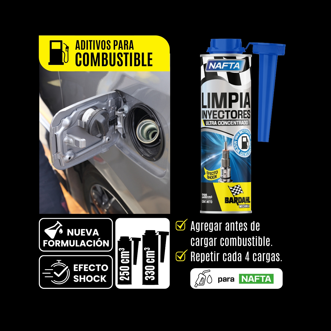 Limpia Inyectores Nafta Ultra Concentrado 330ml Bardahl - Imagen 2