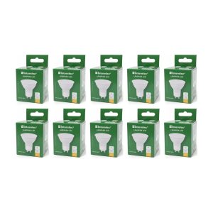 Lampara Led Dicroica Interelec 7w Gu10 Luz Calida Pack X 10u.